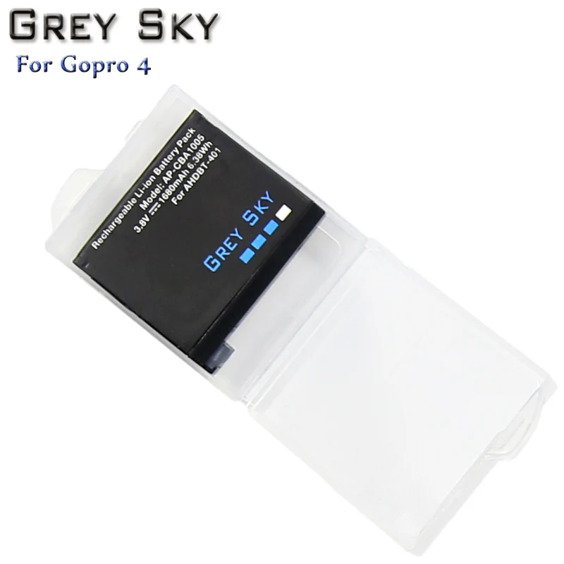 1 battery Аккумулятор 1680 мАч hero 4 akku для Gopro hero 4 батареи Go Pro hero 4 bateria AHDBT 401 аксессуары для экшн-камеры - Цвет: 1 battery