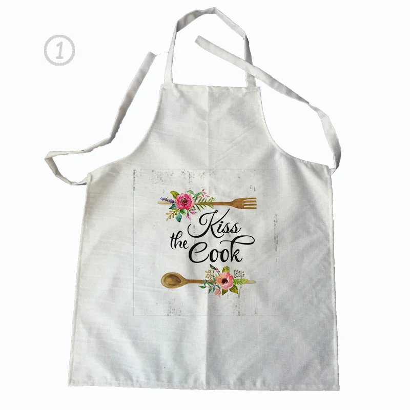 

Кухонный Фартук из льна и хлопка с цветочным узором для мужчин и женщин, фартуки для уборки пар