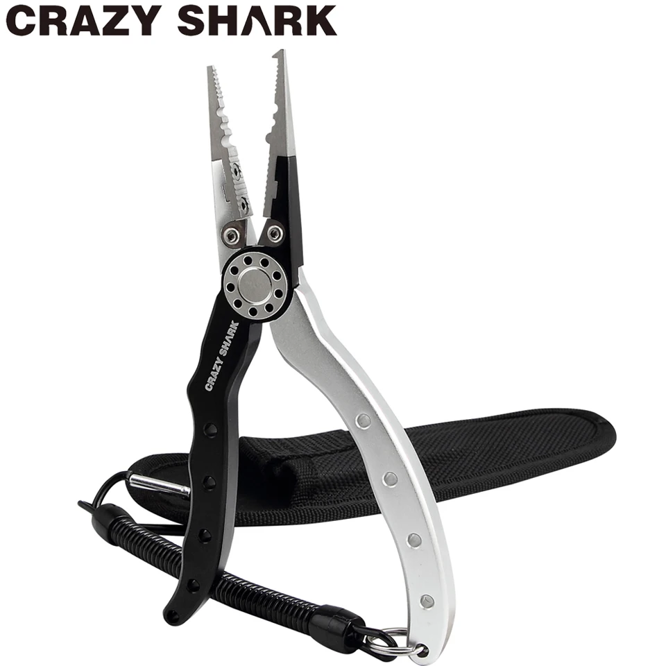 Алюминиевые рыболовные плоскогубцы Crazy Shark разделенные колечки ножницы для