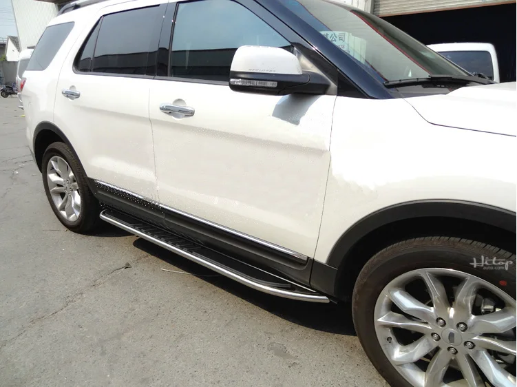 Роскошная Беговая доска боковая ступня для ford Explorer 2011-, "EU" новейшая модель, утолщенная нержавеющая сталь+ PP, ISO9001 качество