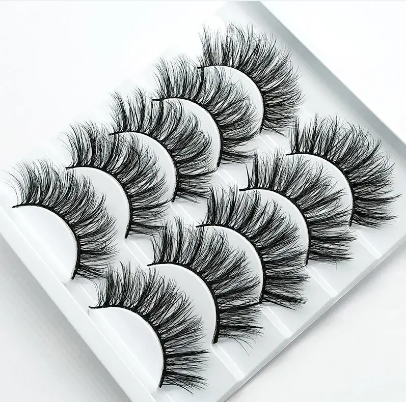 5 Pairs 3D03 HBZGTLAD 5/8/10 пар 3D норковые накладные ресницы натуральные/толстые длинные ресницы для макияжа инструменты для наращивания - Цвет: 5 Pairs 3D03
