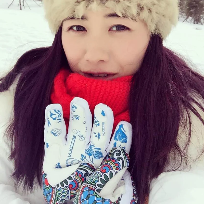 

BOODUN winter Skiing Gloves waterproof windproof plate single men and women professional warm gloves