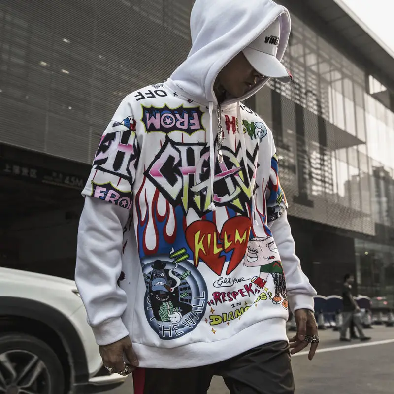 Осенние японские уличные толстовки Харадзюку Dhyana Swag Tyga Hoodie Poleron Hombre