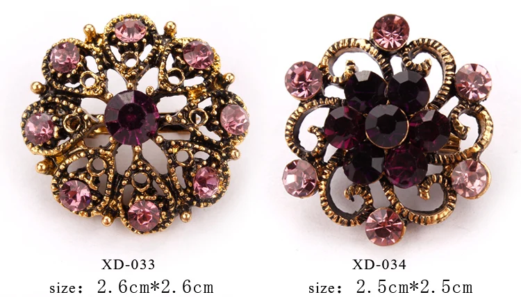 Античное золото цвет покрытием Цвет Кристалл Стразы Bijoux маленькая и Милая брошь нагрудные булавки