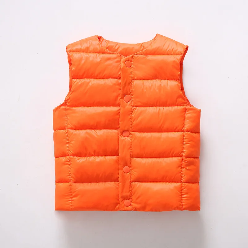 orange vest Детские куртки; сезон осень-зима; теплые пальто для девочек и мальчиков; куртки для маленьких детей; детская верхняя одежда с капюшоном; пальто; От 1 до 6 лет; детская одежда - Цвет: orange vest