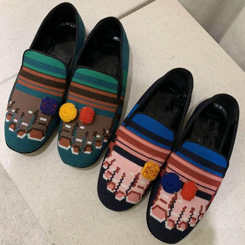 Новинка женская обувь на плоской подошве цветные женские лоферы с низким верхом