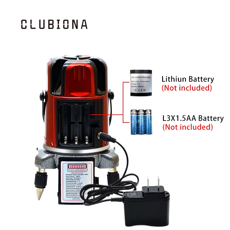 США PLUG red 5 Line 6 Point 360 функция поворотного наклона самонивелирующийся крест Лазерная линия уровня