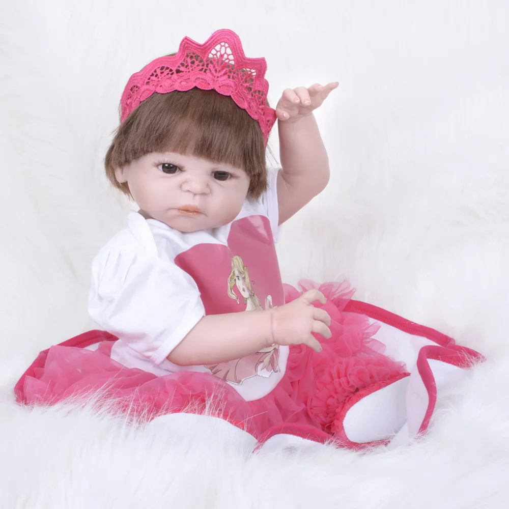22 &quot55 см каваи волосы укоренились Солнечный Ангел силиконовые новорожденные младенцы куклы детские