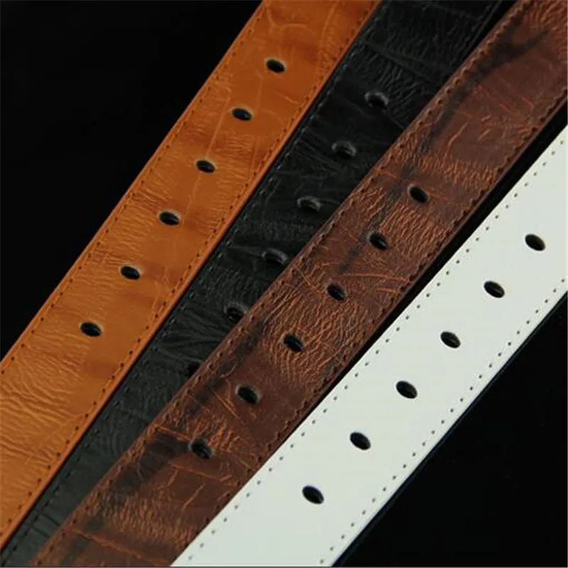 

Men's Denim Casual Belt Hollow Rivet Punk Style Wide Belt for New Fashion Strap Male High Quality Jeans PU Leather Belt
