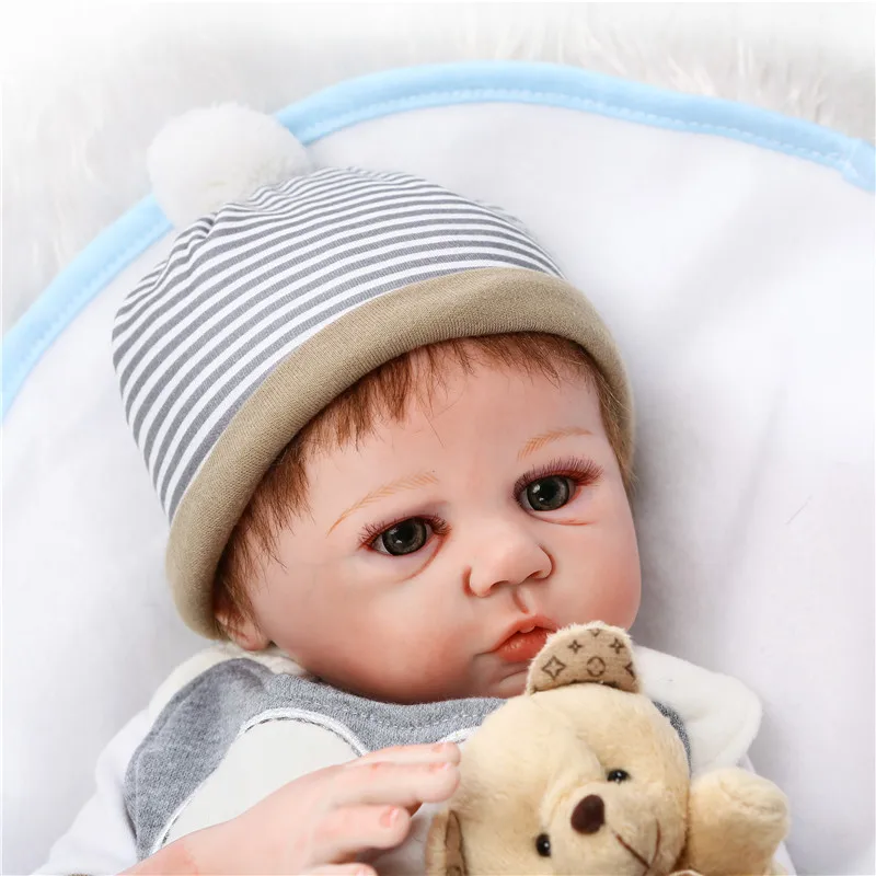 NPK 20 &quotМальчик Bebes reborn всего тела силиконовые куклы для детей подарок высокое