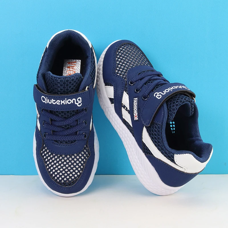 2018 новые летние Стиль выдалбливают дети мальчики кроссовки дышащие сетчатые