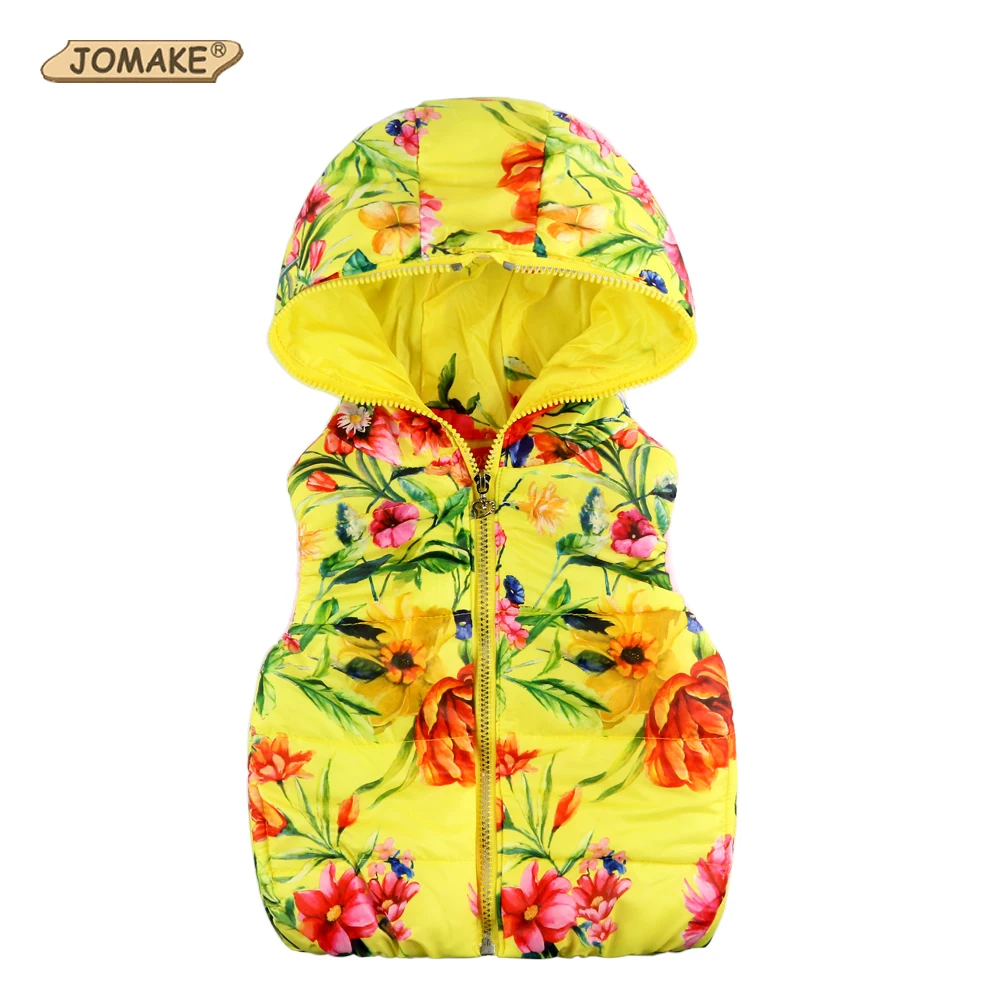 2018 жилеты для девочек детская одежда верхняя пальто с капюшоном малышей жилет
