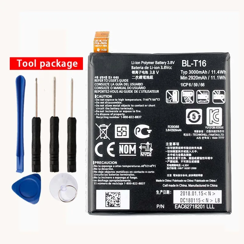 BL T16 литий ионная аккумуляторная батарея для LG G Flex 2 H950 H955 H959 LS996 US995 3000