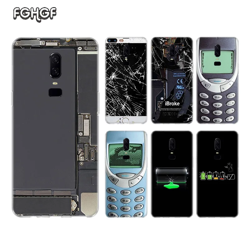 Phone Battery Clear Luxury Soft TPU Silicone Back Case For OnePlus 7 Pro 5 5T 6T 6 3 3T Fundas Printed Cover Coque |