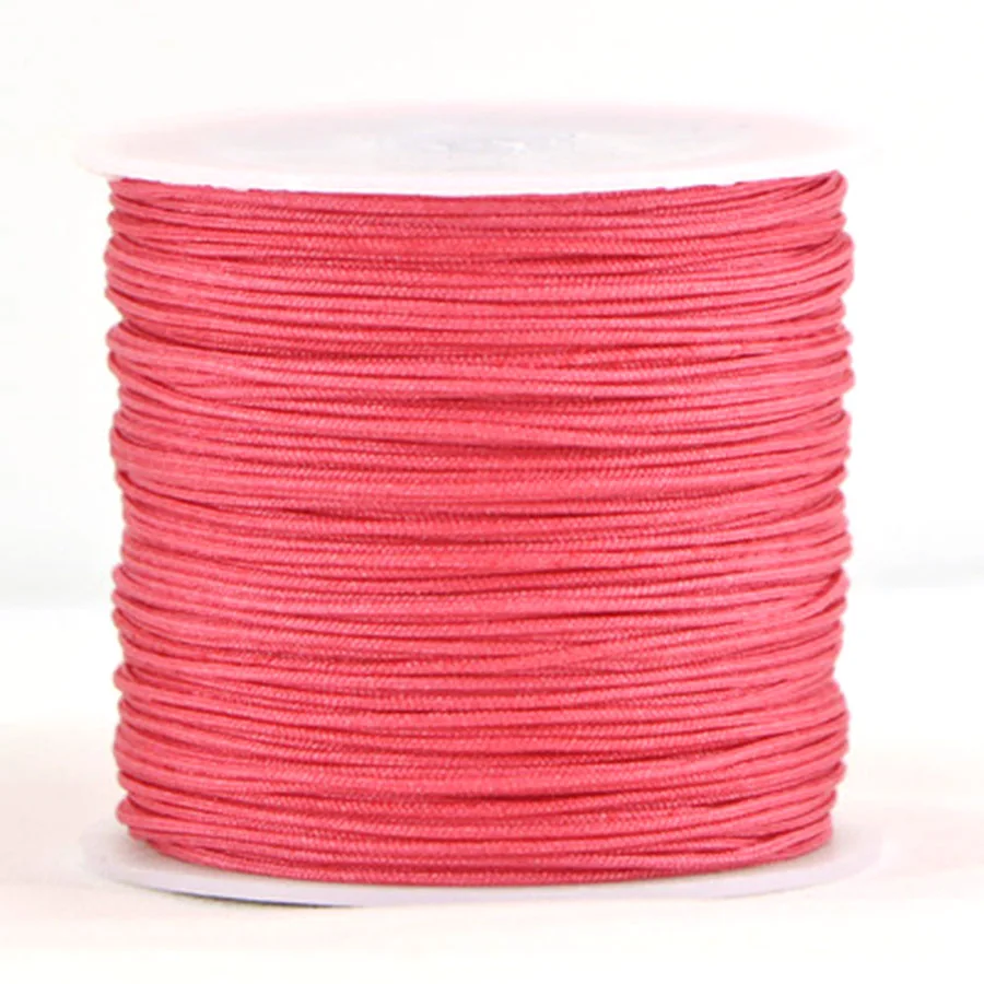 watermelon red 0,8 мм металлическая пряжа вощеный хлопковый шнур браслет Веревка DIY вощеная нить веревка шнур ремешок Ожерелье Веревка бисер DIY Изготовление ювелирных изделий - Цвет: watermelon red
