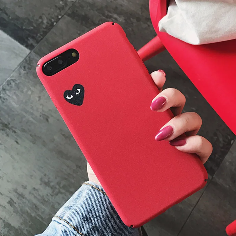 Любовь Игра CDG Comme des Garcons матовый чехол для Apple iPhone 6 S Plus 7 plus Coque 8 X 10 XR XS Max 360