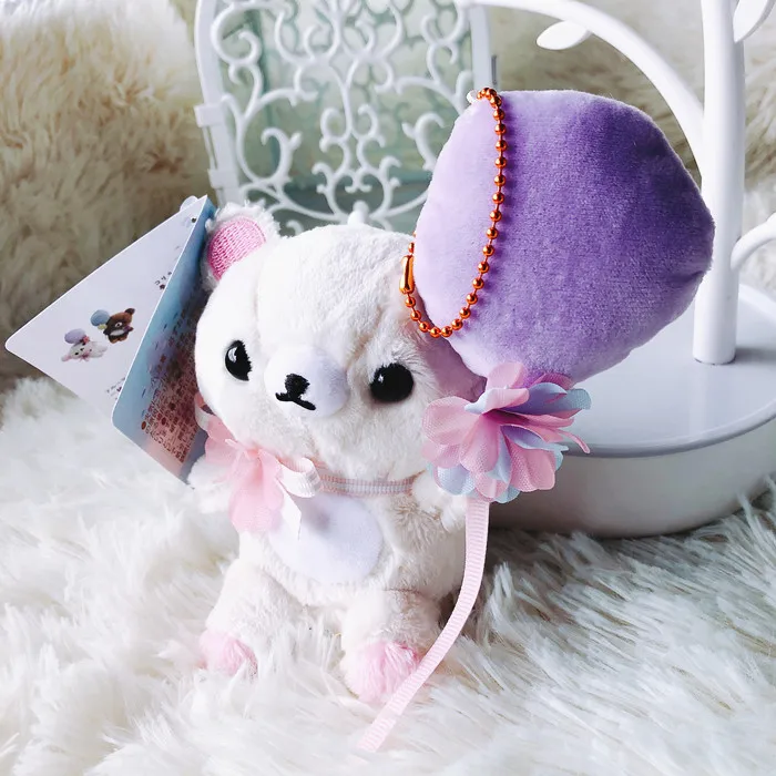 12 см каваи пухленькая игрушка из серии медведь Rilakkuma, плюшевый Кошелек для ключей мягкие игрушки куклы