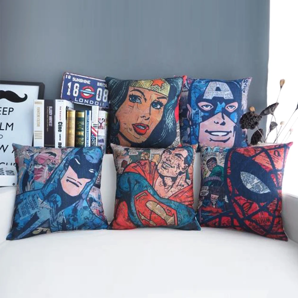 Старый ретро мультфильм Винтаж Marvel Super Hero чудо женщина хлопок белье массажер