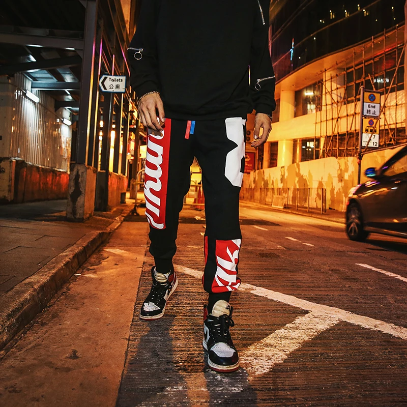 2018 осенние брюки карандаш в стиле хип хоп мужские с эластичной резинкой на талии
