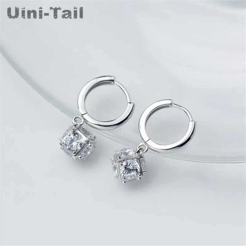 Uini-Tail Горячая Новинка Кристалл 925 Стерлинговое Серебро корейские модные