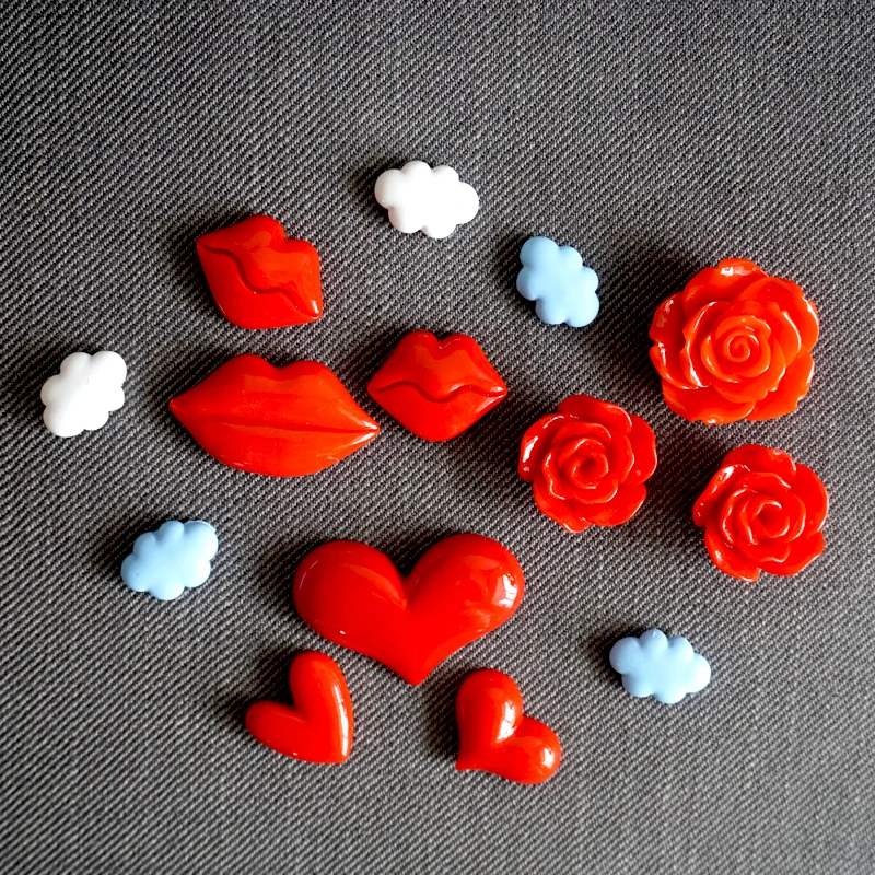 Красные сердечки магнит на холодильник в форме цветка аксессуары для