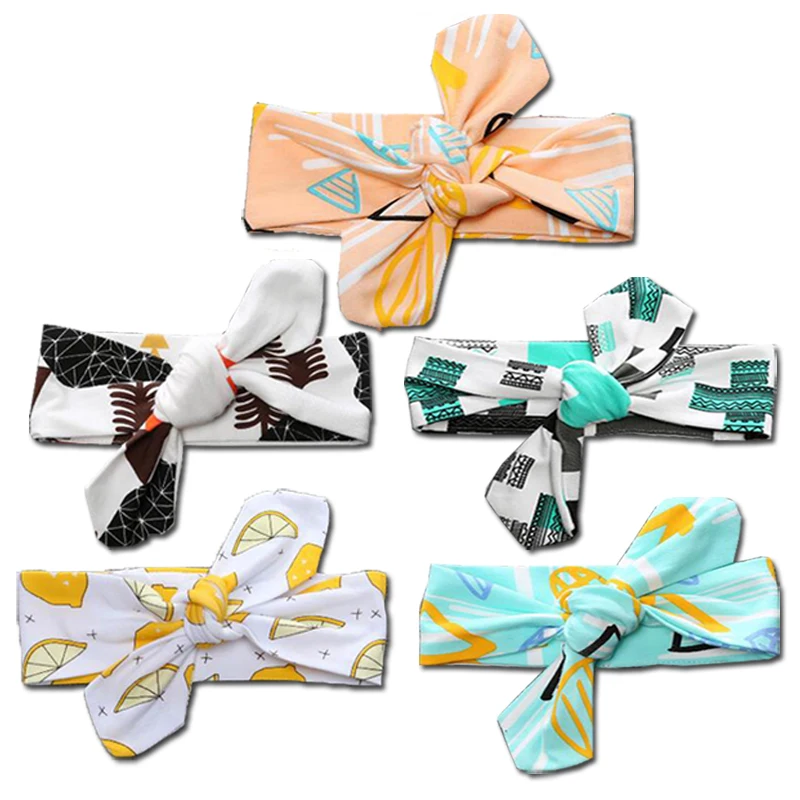 5 шт. мягкие хлопковые эластичные повязки на голову для детей банданы ободки
