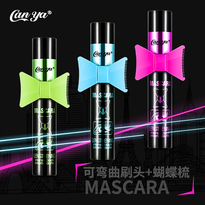 Двойная голова бабочка тушь для ресниц Черная Водонепроницаемая завивка и