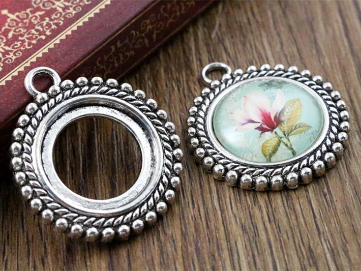 5 шт 20 мм Внутренний размер античный посеребренный черный бронзовый винтажный