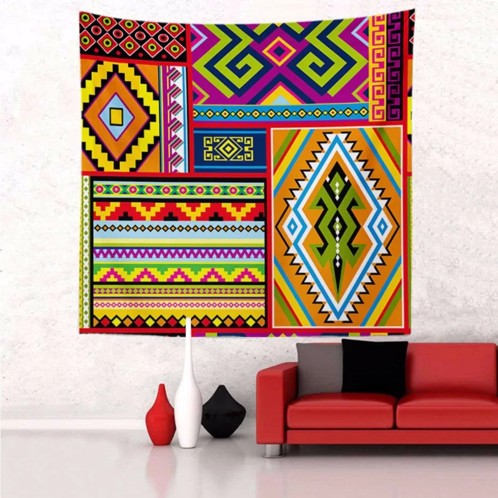 Домашний популярный плед хиппи индийский Гобелен Мандала Настенное подвесное