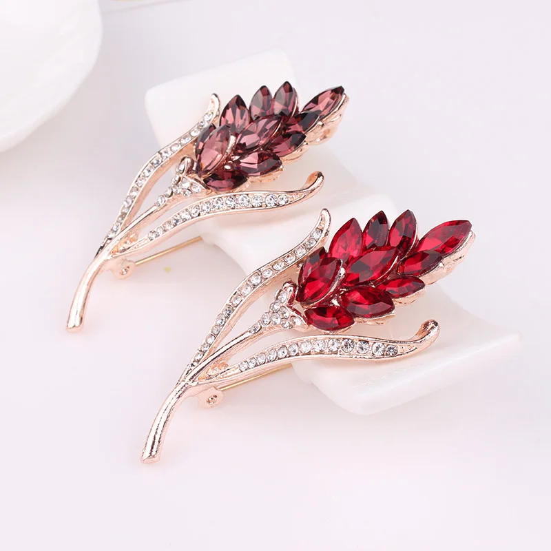 TODOX новый яркий кристалл цветок крупная брошь растения шпильки свадебный букет