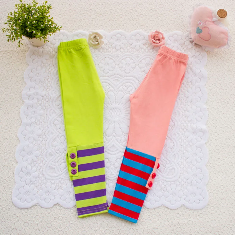 Обувь для девочек Леггинсы женщин детские хлопковые леггинсы штаны в полоску из