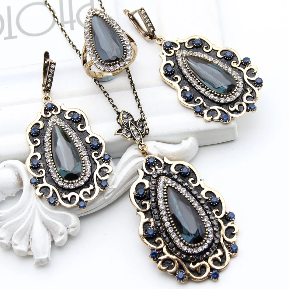 Высокое качество Винтажные Ювелирные наборы из Марокко антикварное ожерелье с