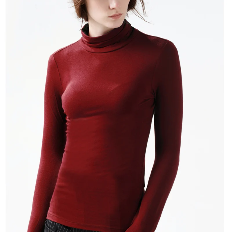 Женские футболки из модала CANVAUS тонкие однотонные офисные Топы больших размеров