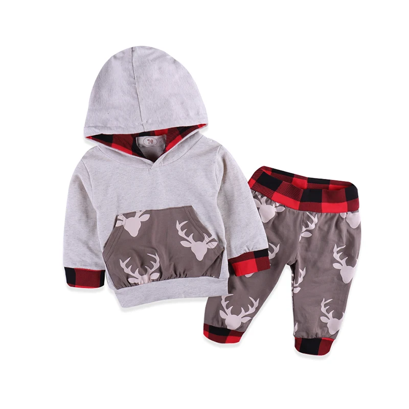 2019 Spring Autumn Baby Clothing Kids Clothes Boy Girls Tops Hoodies Pants Home Outfits 2Pcs Casual Sport Set | Детская одежда и