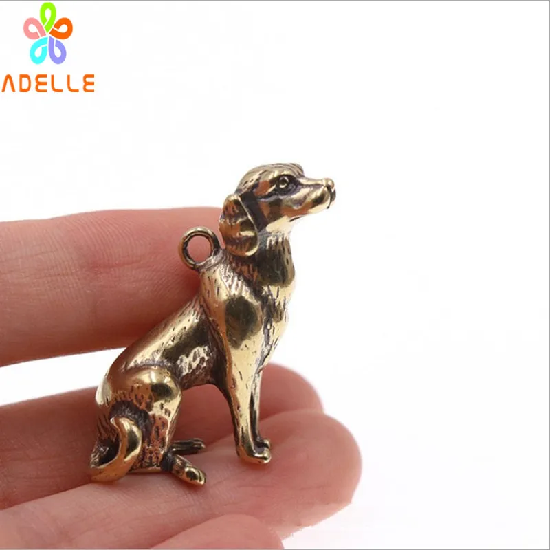 100% Твердая латунь собака/Пудель винтажный фотонабор автомобильный аксессуар DIY