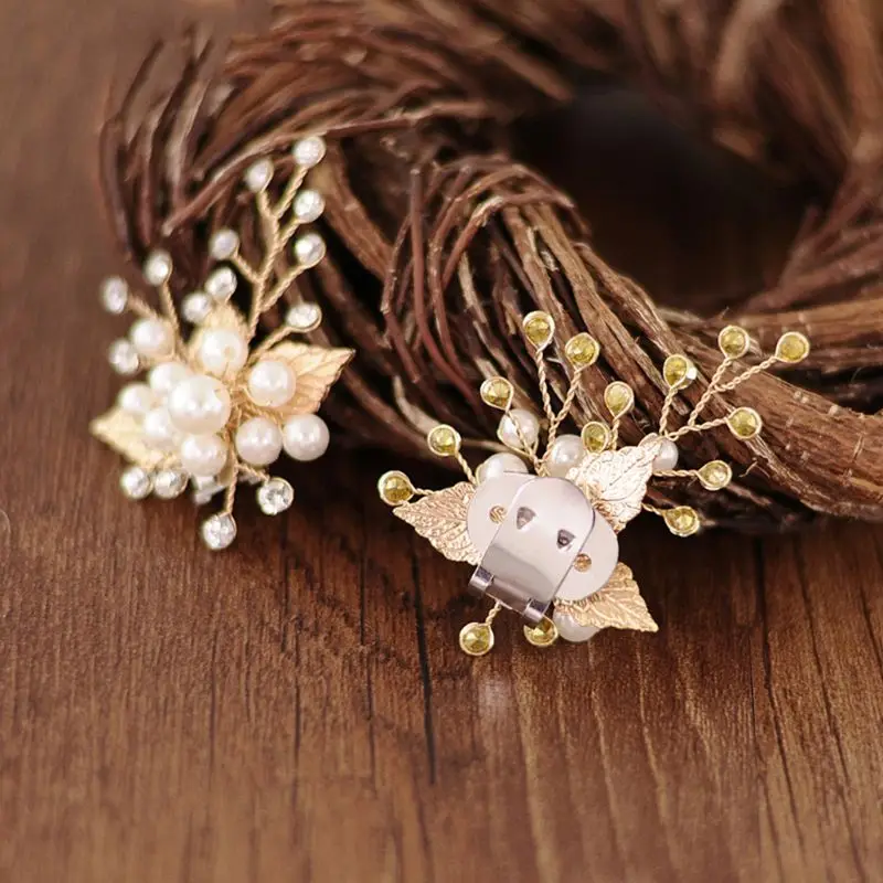 1 шт. зажим для обуви из золотого листа свадебные туфли сплава украшение на