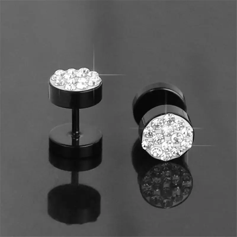 2 шт штанги панк из нержавеющей стали Кристалл уха шпильки серьги | Украшения и