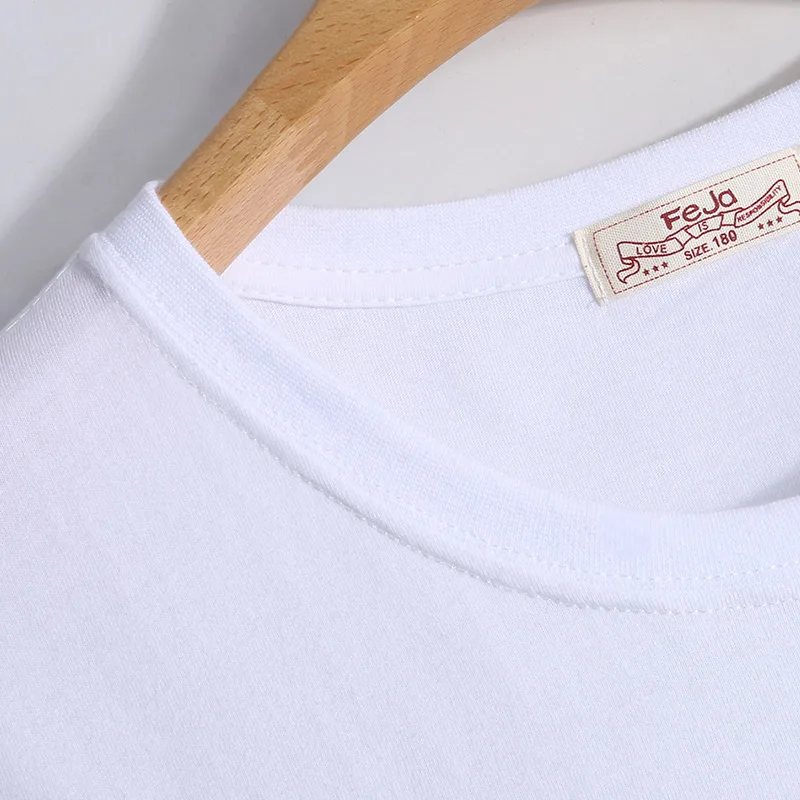 Летняя футболка для мужчин 100% хлопок с коротким рукавом мультфильм белая S топы