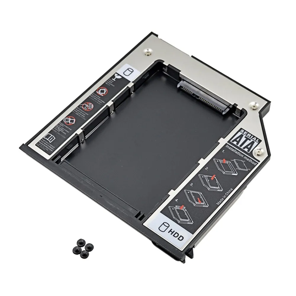 Алюминиевый корпус для HDD Caddy 9,5 мм SATA 3,0 2," корпус SSD для Dell E6310 E6400 E6500 E6410 E5400 M2400 M4500 Pro Optibay