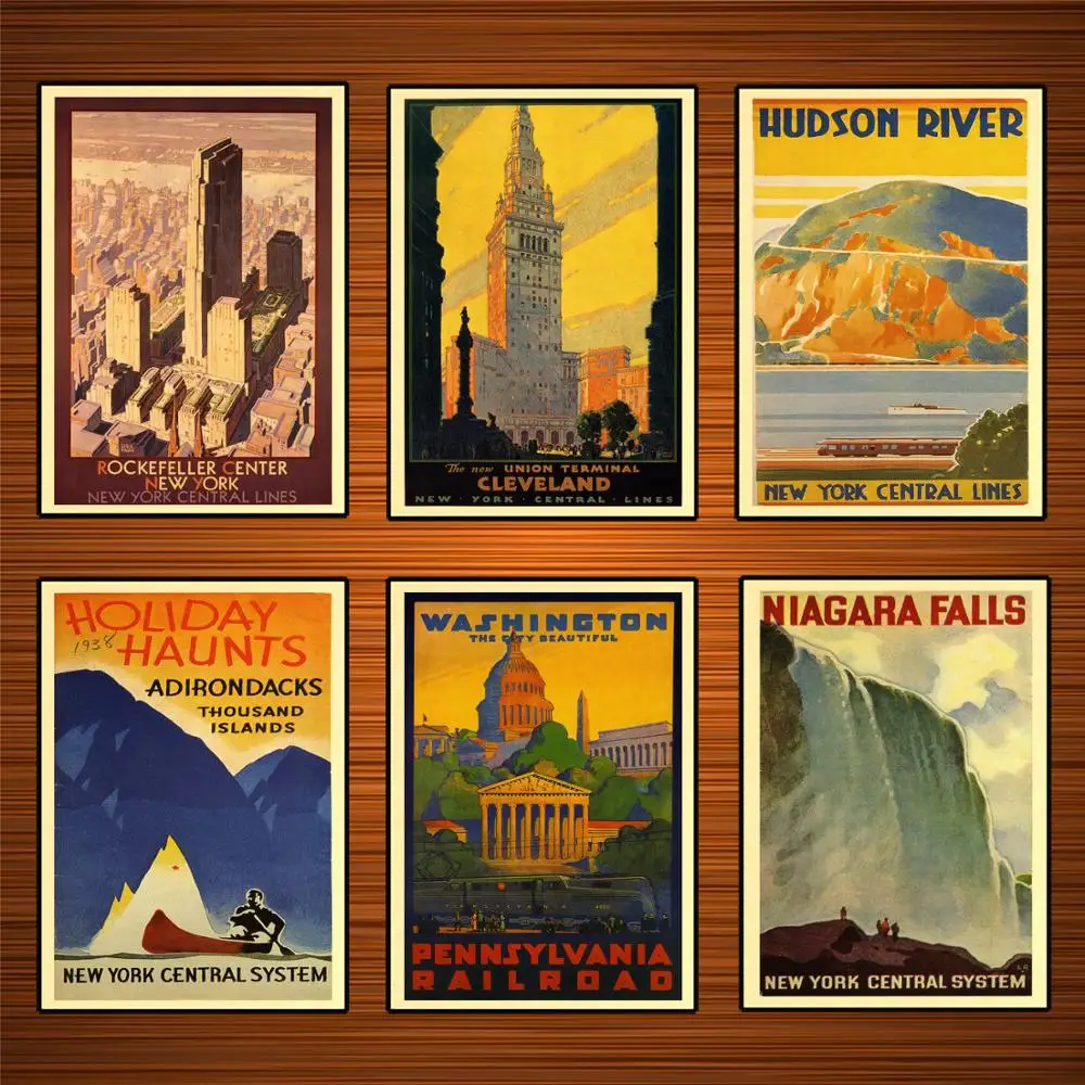 Винтажный рекламный плакат для посещения Кливленда классические картины на