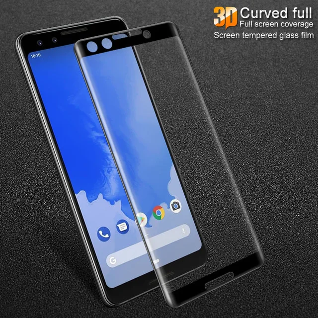 Полное покрытие изогнутое закаленное стекло для Google Pixel 3 Защитная пленка экрана