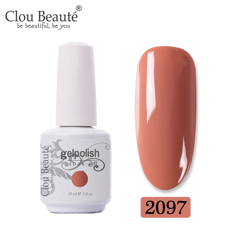 2097 Clou Beaute 375 цветов набор гель-лаков полуперманентный Vernis Матовый верхний слой УФ-гель для ногтей топовый лак впитывающий Гель-лак - Цвет: 2097