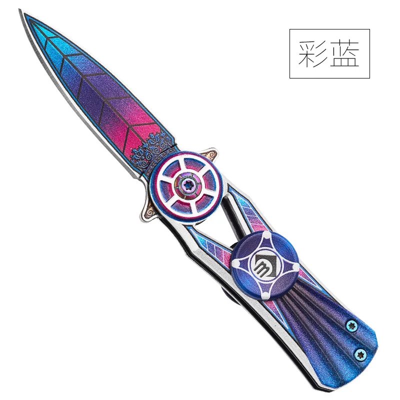 Mini Spinner Knife Letter Camp Outdoor Ring Fold Pocket Package Survive gadget Multi Tool Blade Box kit | Инструменты