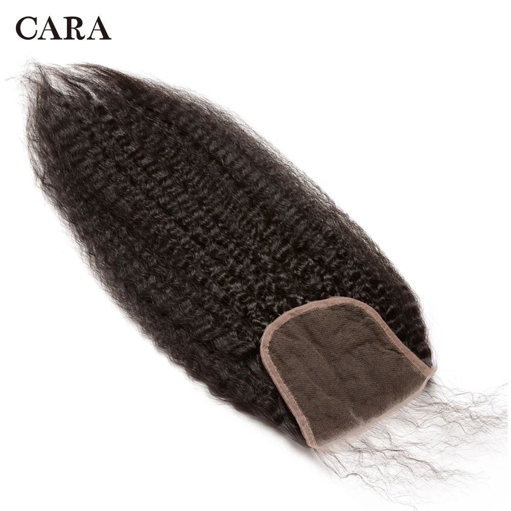 Кудрявые прямые Кружева Закрытие 4x4 размер свободная часть предварительно