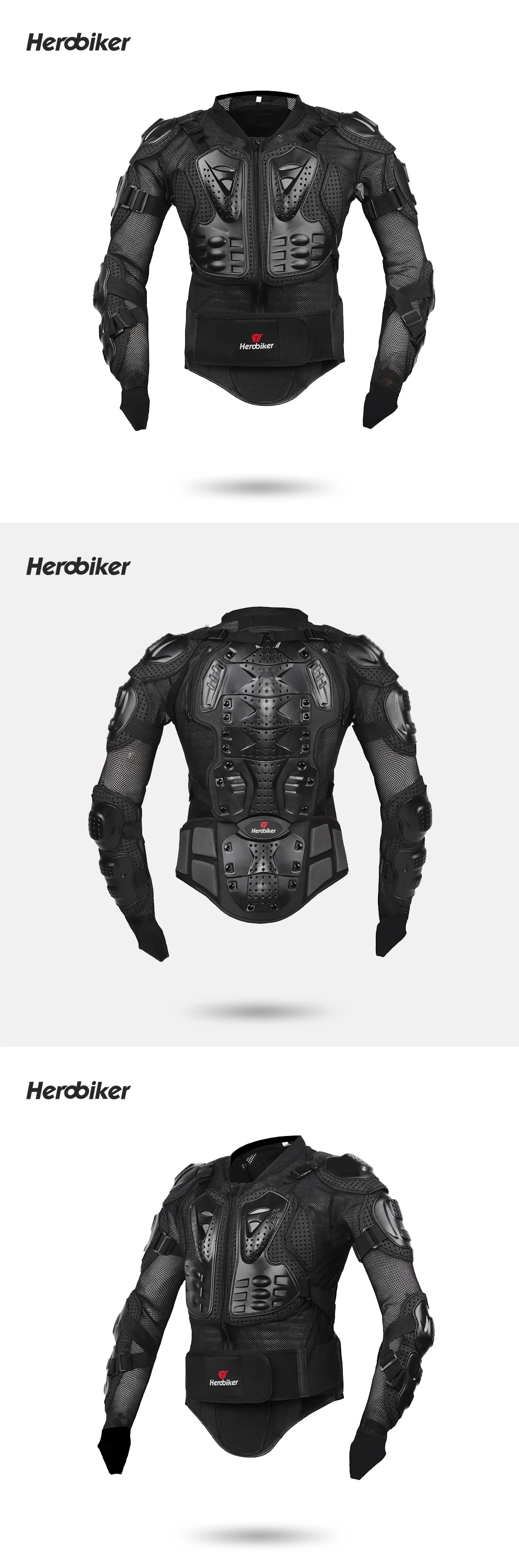 HEROBIKER унисекс мотоциклетная Броня Защитная куртка+ шестерни Короткие штаны+ Защитные мотоциклетные наколенники+ перчатки