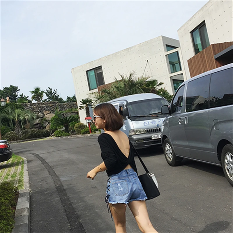 Джинсы с дырками в виде инопланетянина Китти 2019 модные популярные весенне летние