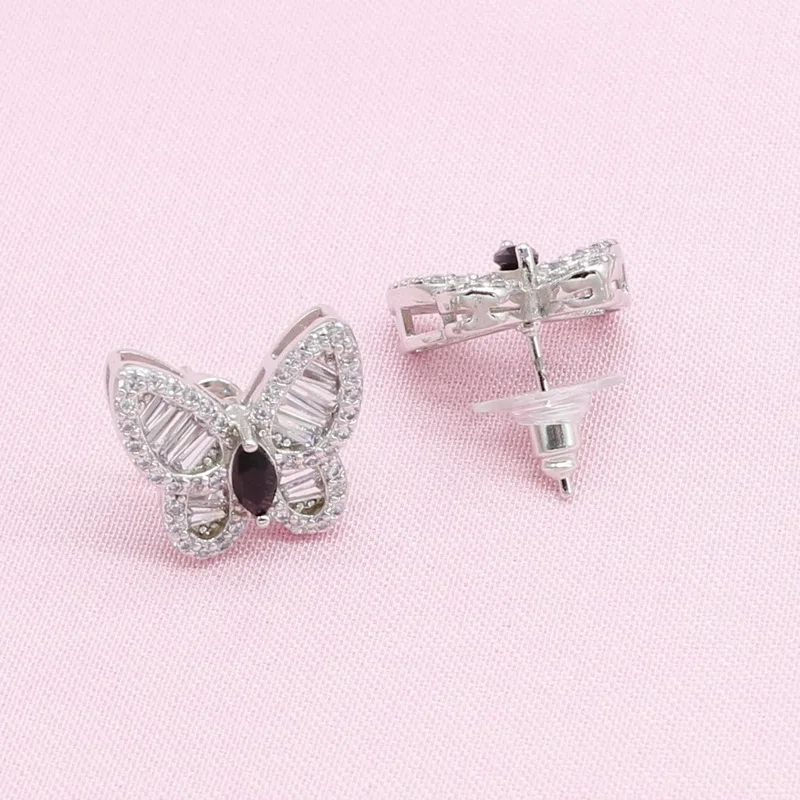 925 серебряные ювелирные наборы для женщин Свадебные 2019 бабочка в форме черного