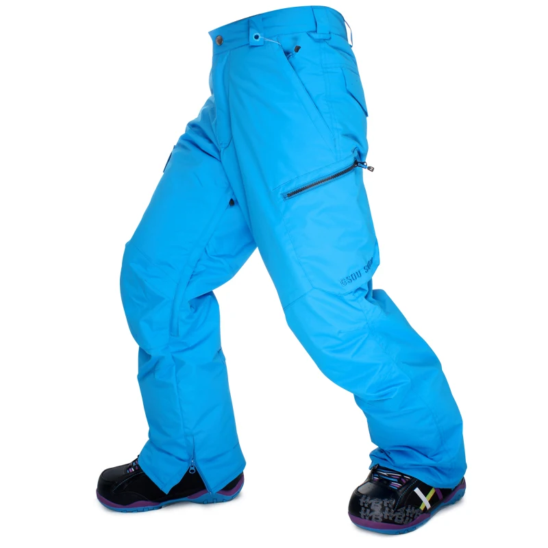 GSOU зимние высококачественные мужские лыжные штаны для сноуборда Красочные