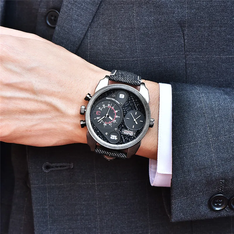 Часы Oulm Мужские кварцевые в ковбойском стиле роскошные брендовые наручные с