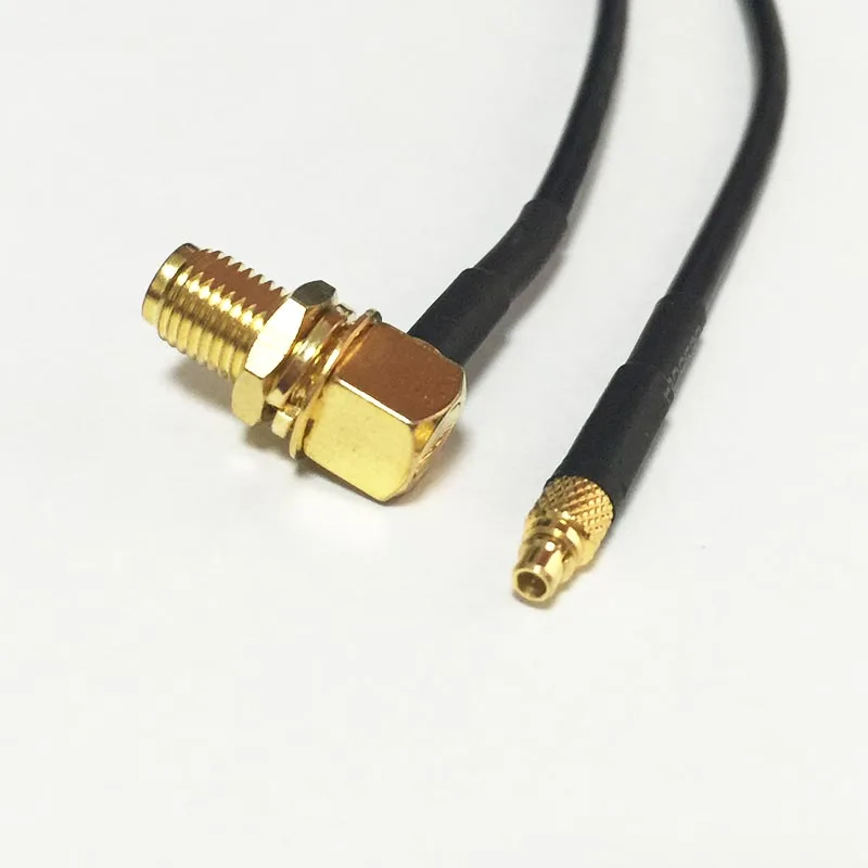 Новый модем коаксиальный кабель SMA гнездо Гайка правый угол переключатель MMCX